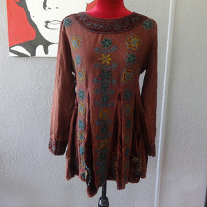 Sacred Threads Bohemian Velvet Tunic/Dress!